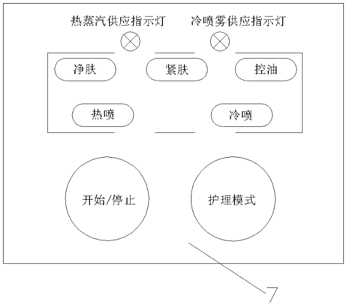 Ion cosmetic steamer and control mode thereof