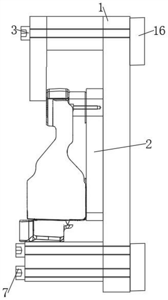 Three-point positioning detection device for height and hole site of automobile support