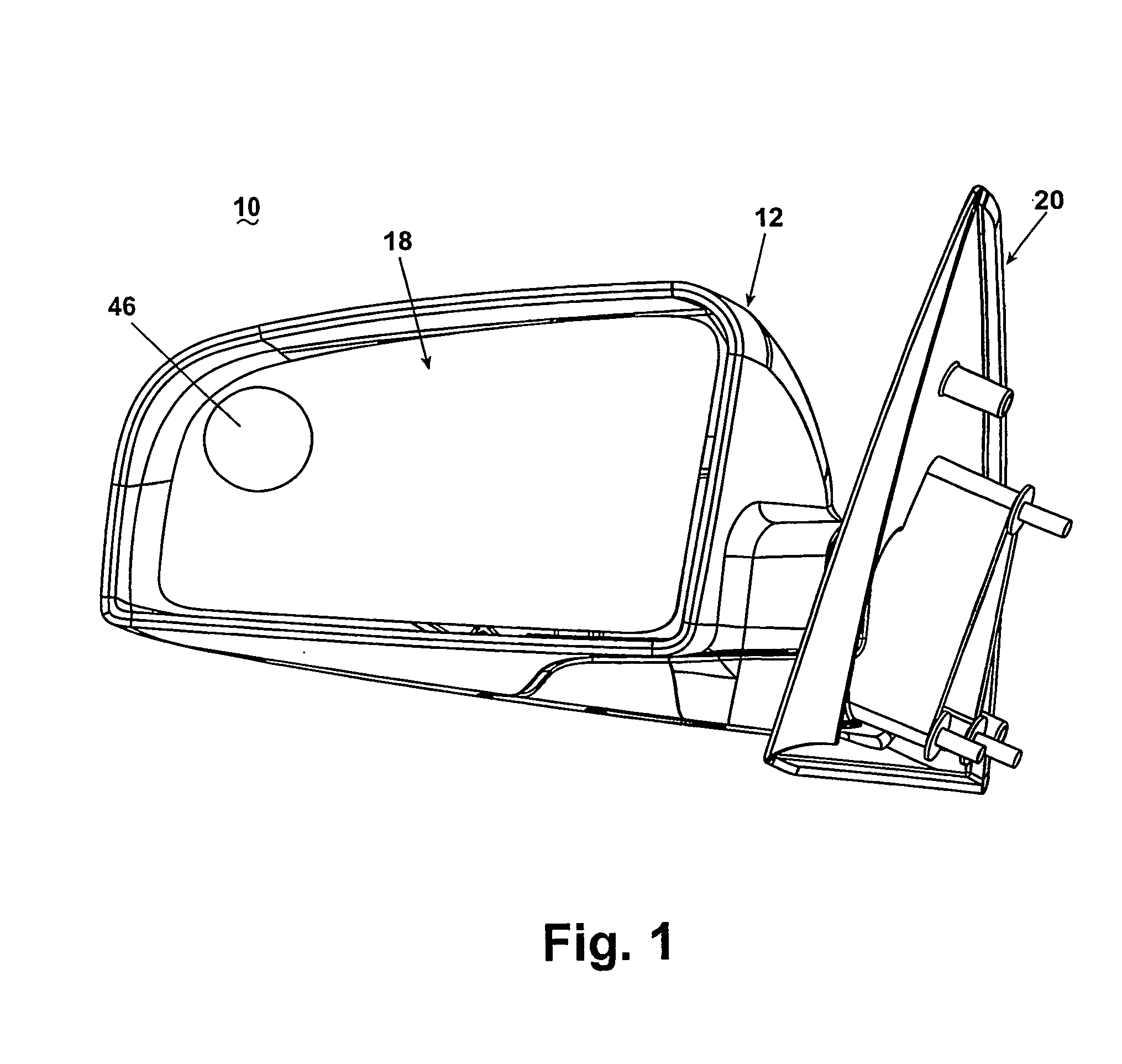 Vehicle mirror having polymeric reflective film element and self-dimming element