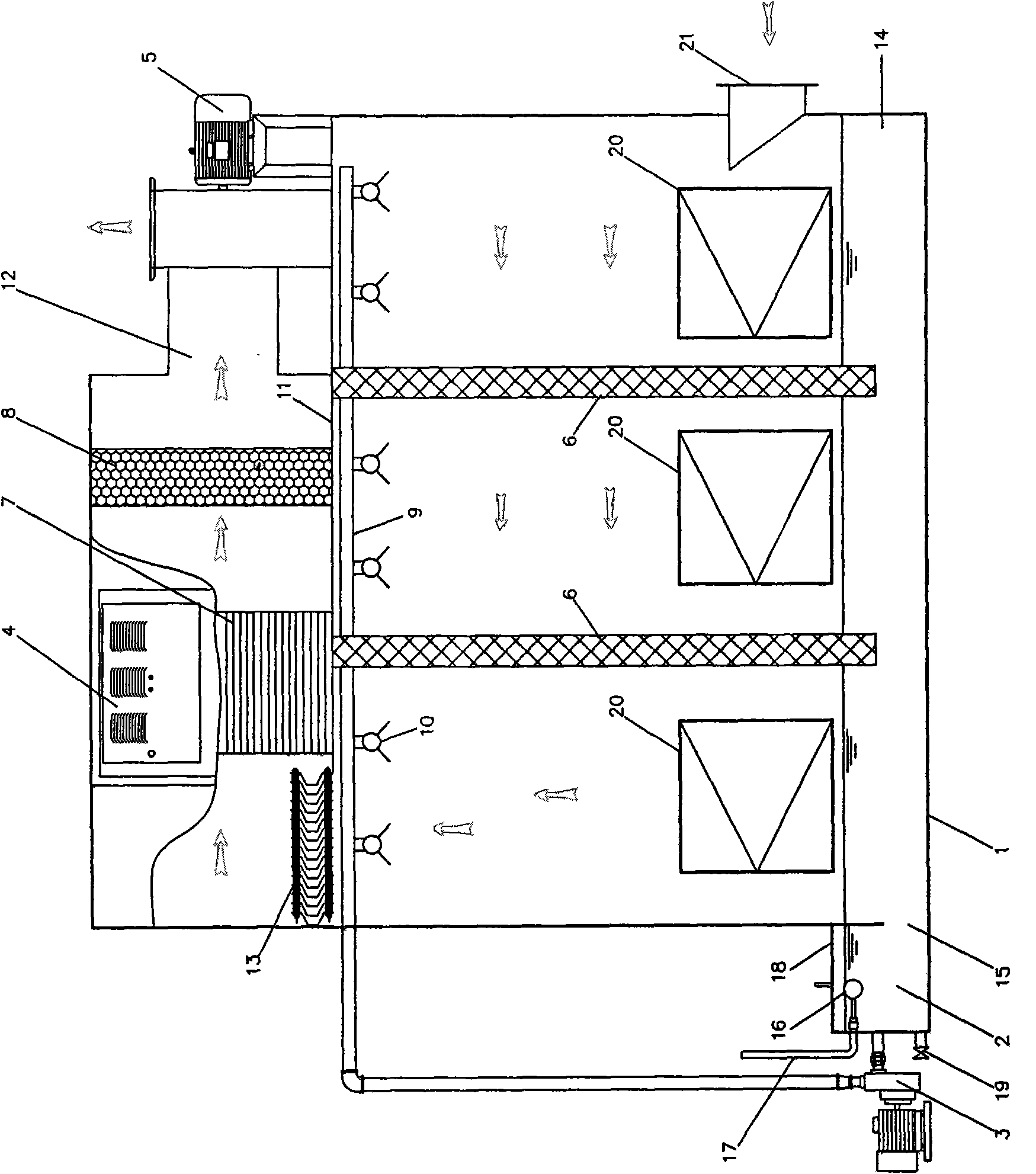 Spray paint waste gas purification device and purification method therefor