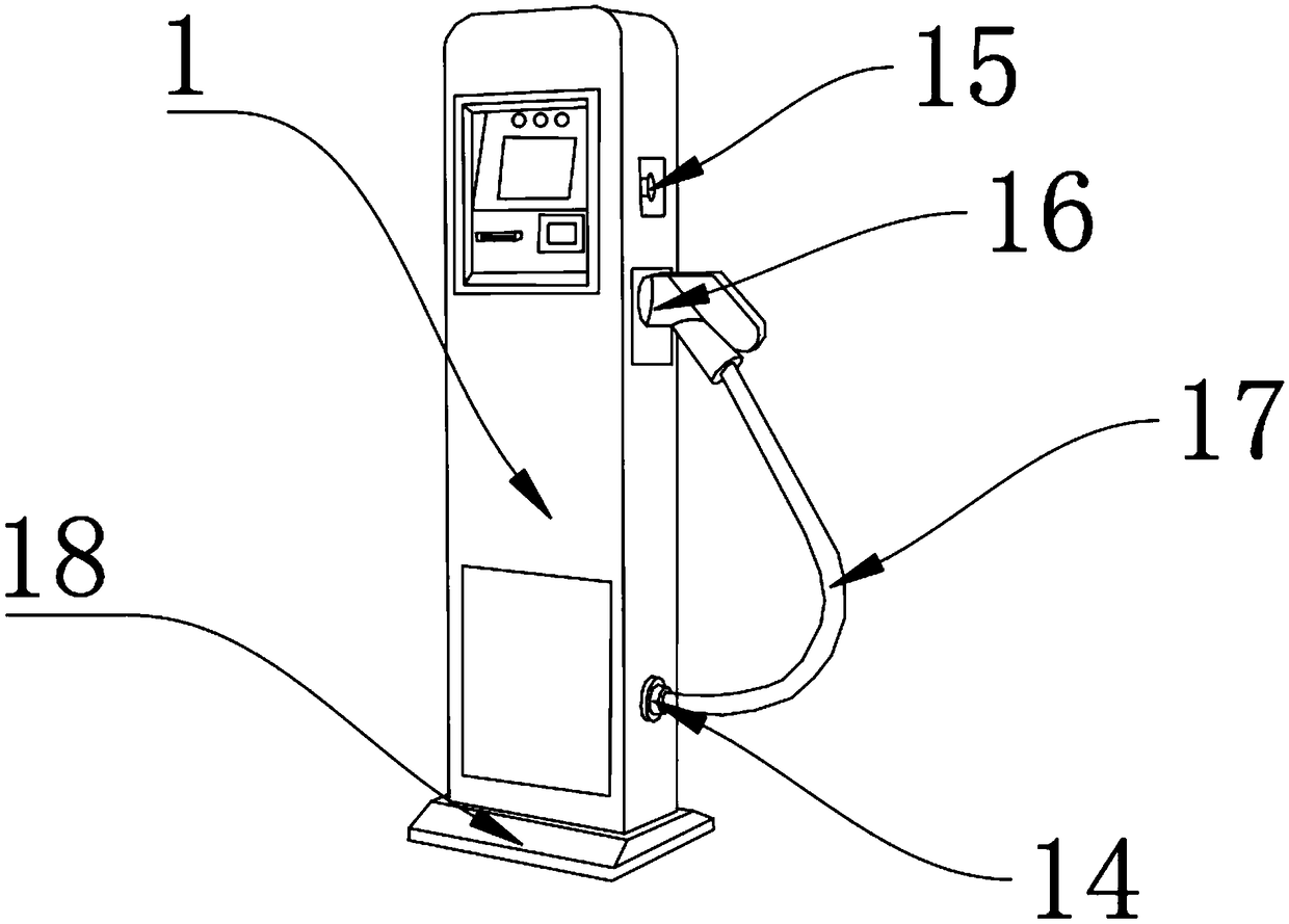 Safe charging device of a charging pile