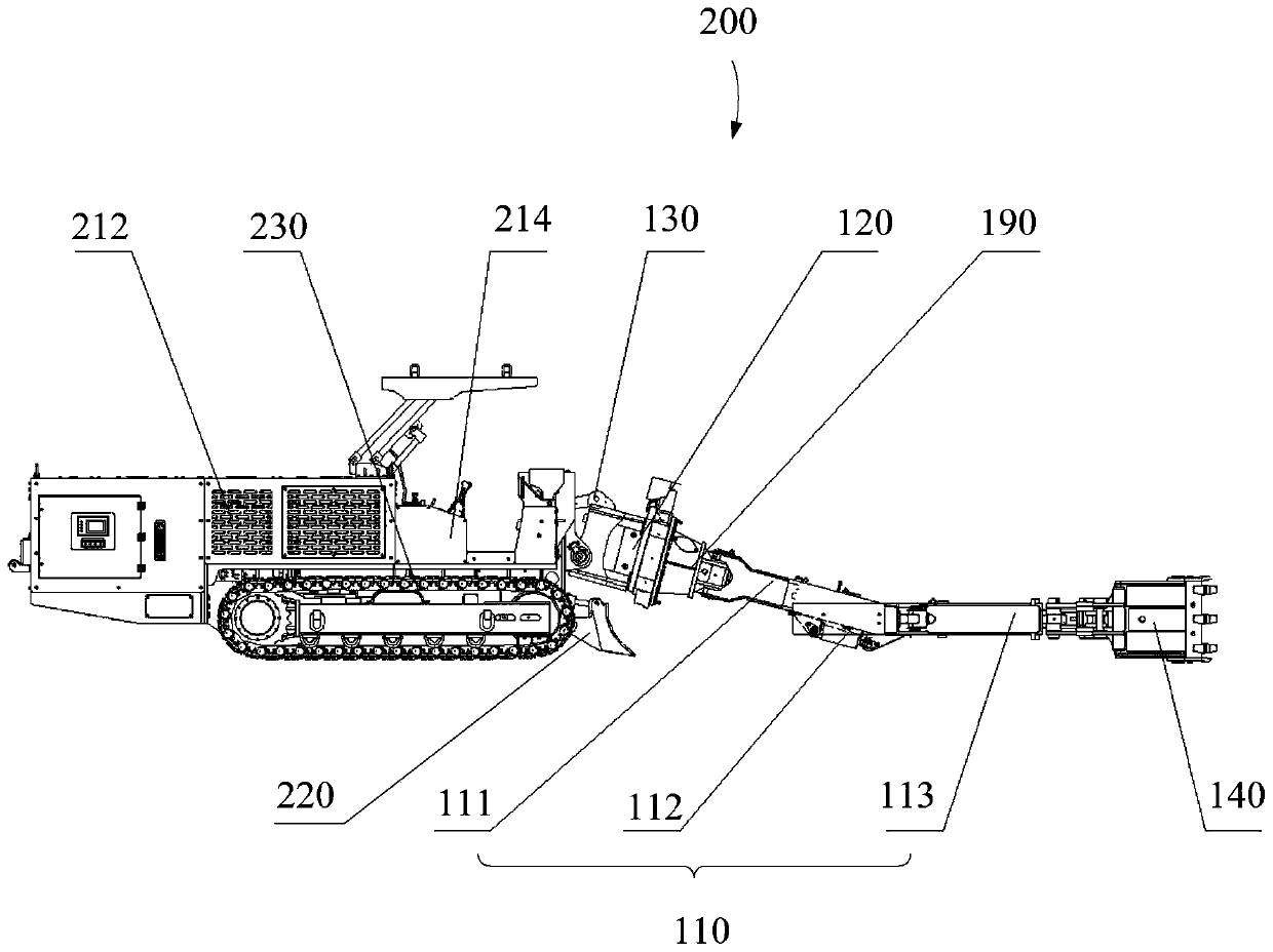 Work arm assembly and excavating equipment