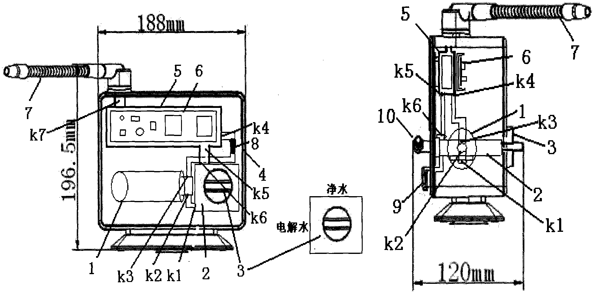 An electrolytic water generator