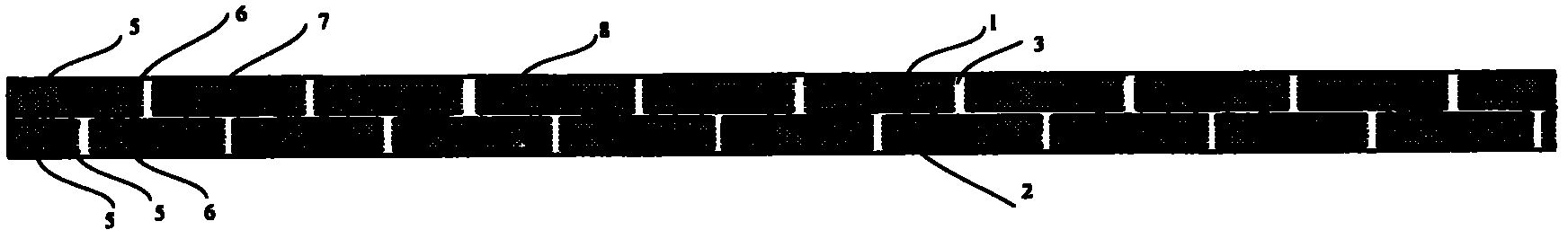 Light-emitting diode (LED) double-sided circuit board made by four wires