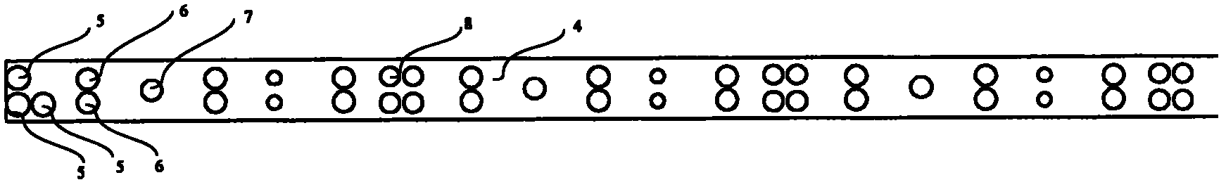 Light-emitting diode (LED) double-sided circuit board made by four wires