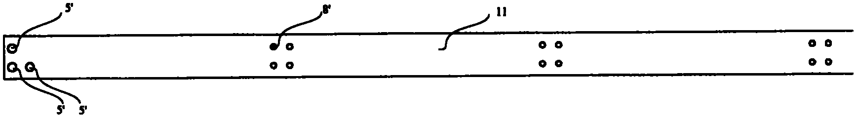 Light-emitting diode (LED) double-sided circuit board made by four wires