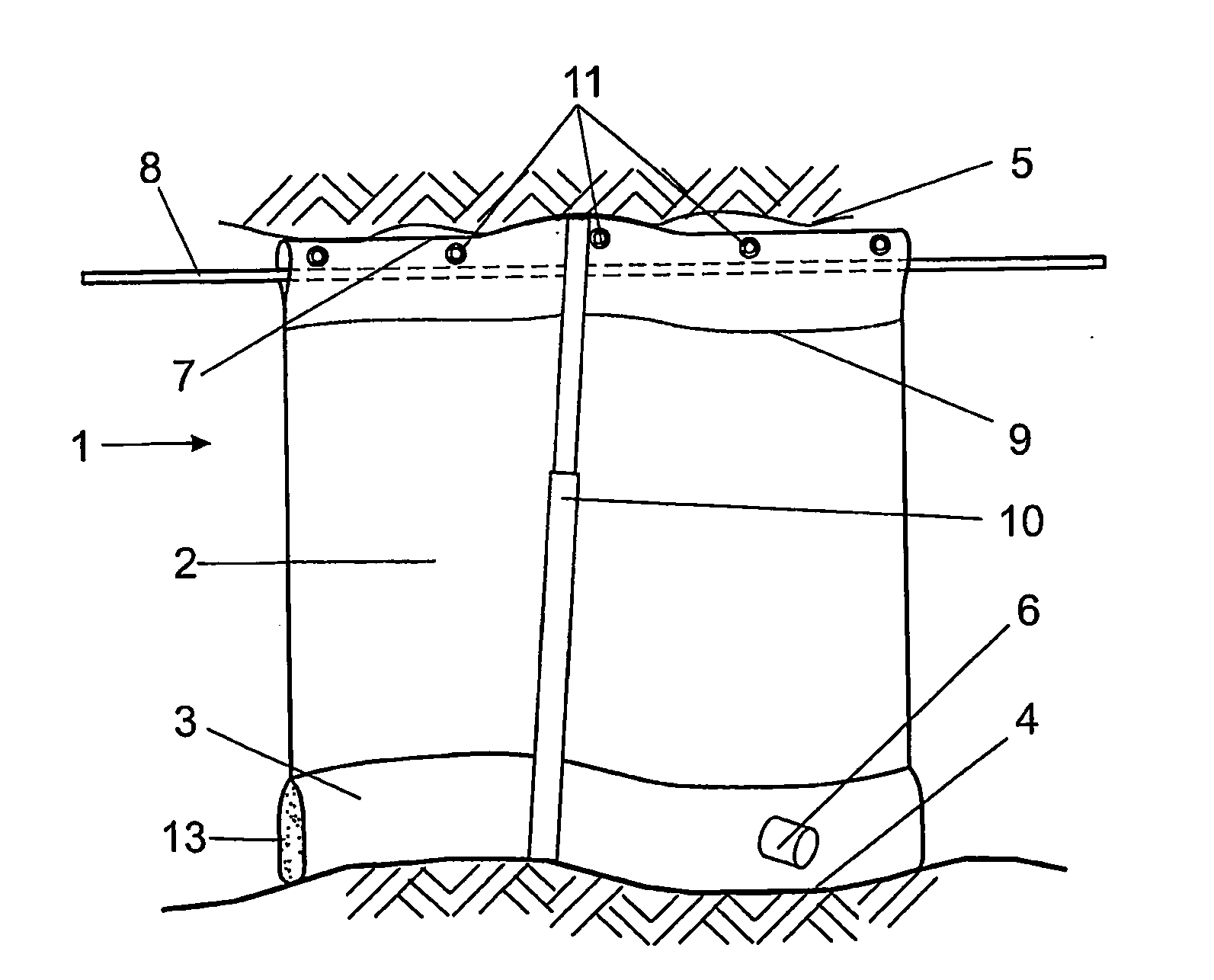 Underground mine ventilation curtain or barrier