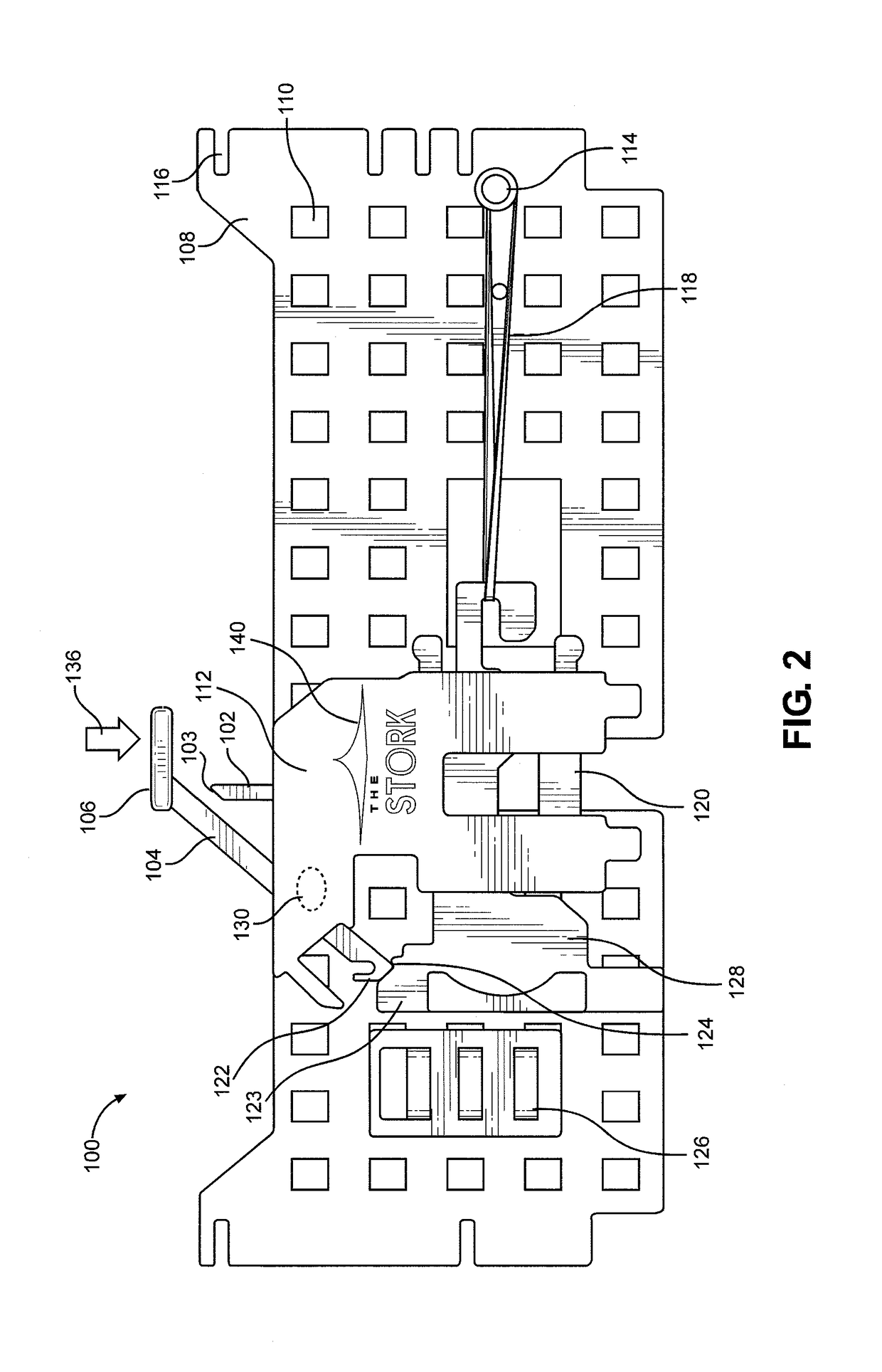 Dropping mechanism with universal mounting points