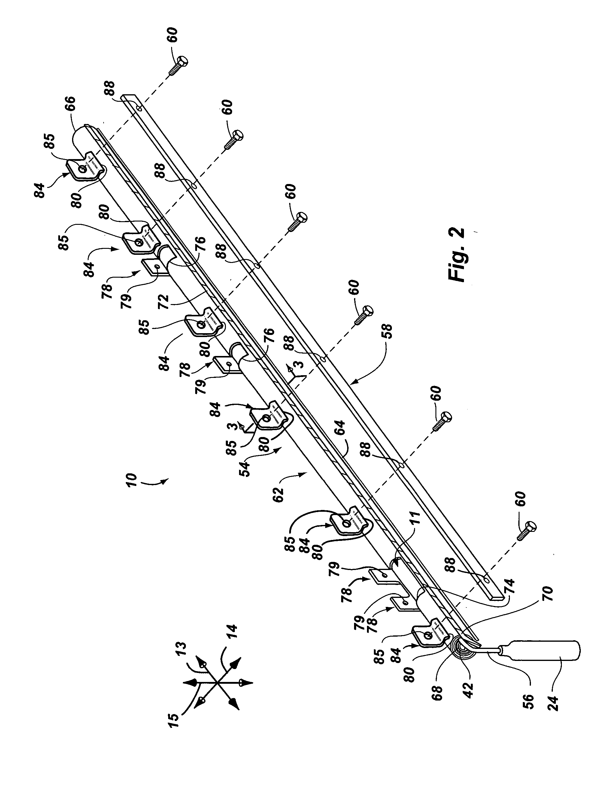 Tearable retention apparatus and method for an airbag cushion