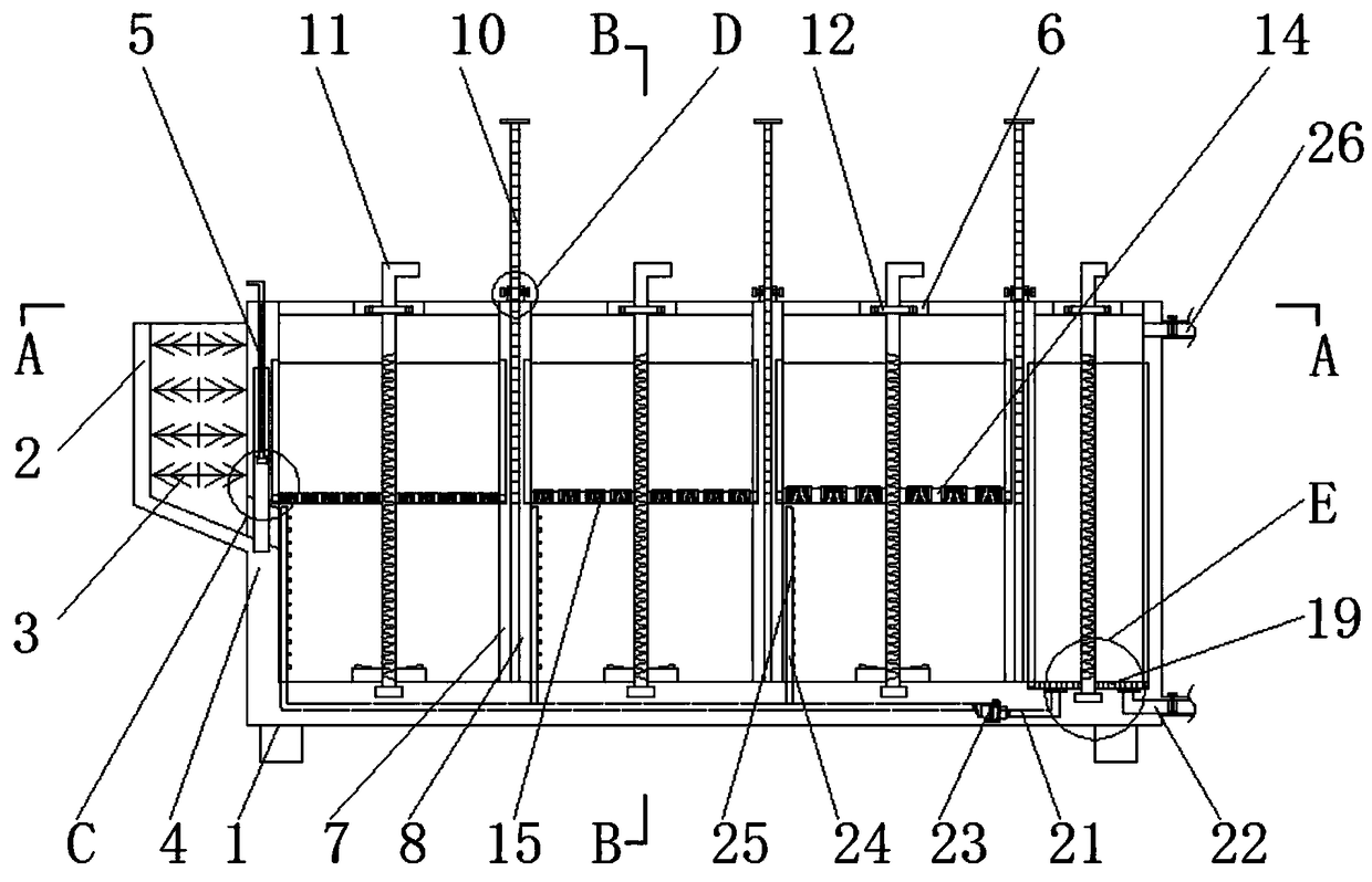 Cynara scolymus washing device capable of performing quantitative classifying on buds through floating salvage