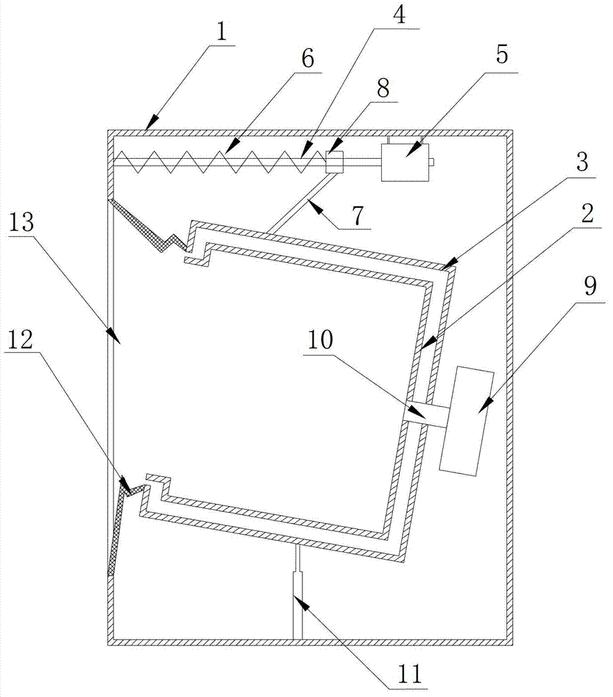 Roller washing machine with adjustable inclined angle of roller and control method thereof