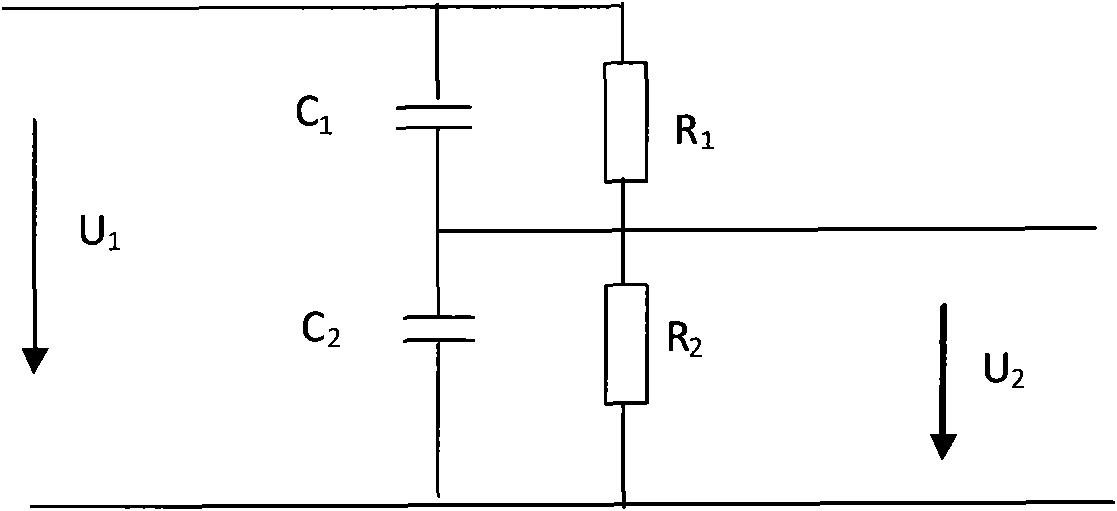 Voltage measurement device for high-voltage direct-current power transmission valve assembly