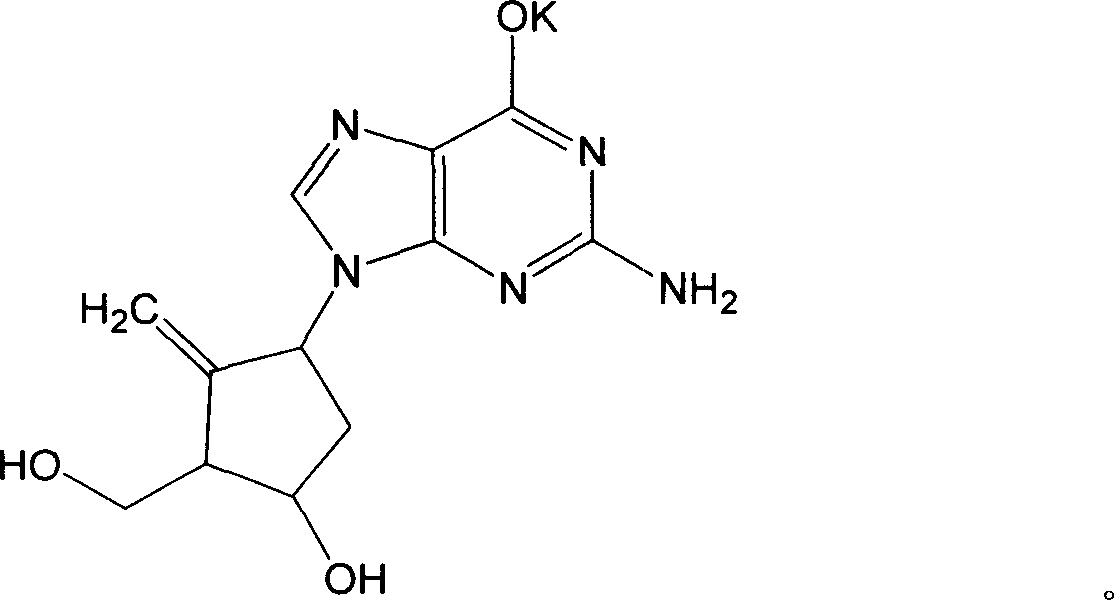 Entecavir kalium, preparation method and application thereof