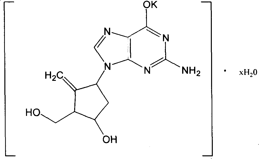 Entecavir kalium, preparation method and application thereof