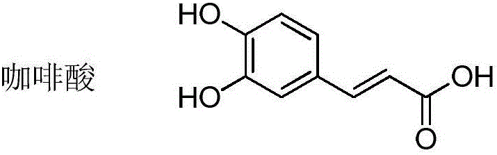 Novel application of caffeic acid and derivatives thereof