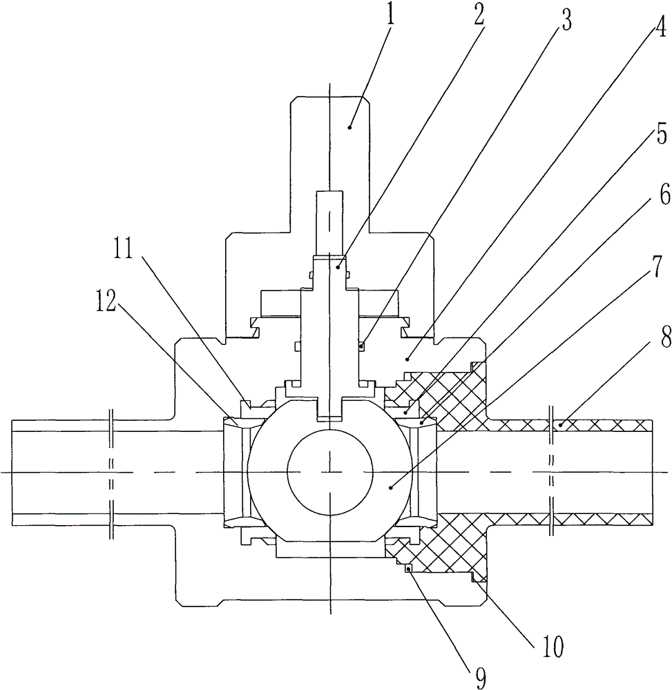 Polyethylene all-plastic ball valve formed by hot melt socket welding