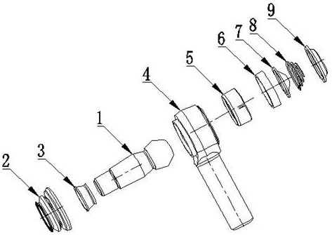 Metal joint bearing damping and noise reduction method and metal joint bearing