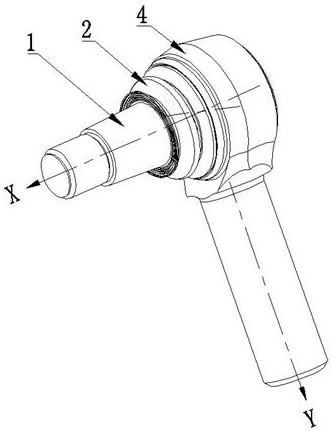 Metal joint bearing damping and noise reduction method and metal joint bearing