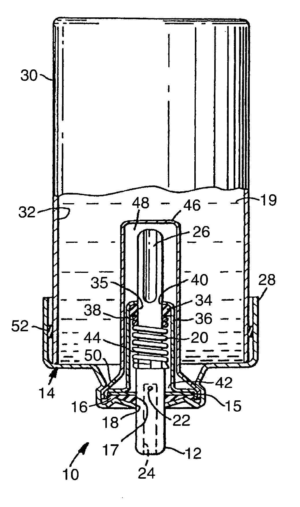 Diaphragm seal for use in a medicinal aerosol