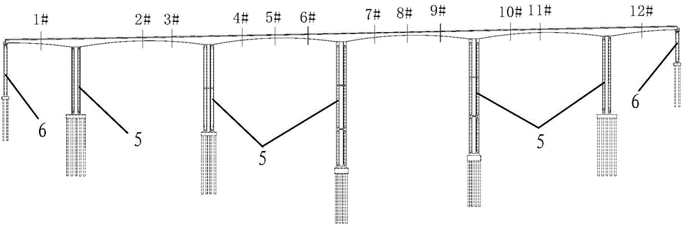 Continuous rigid frame bridge prestress damage identification method based on deflection monitoring