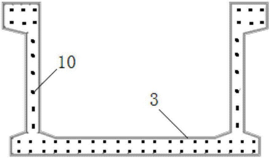 Flyover structure with grooved reinforced concrete beam