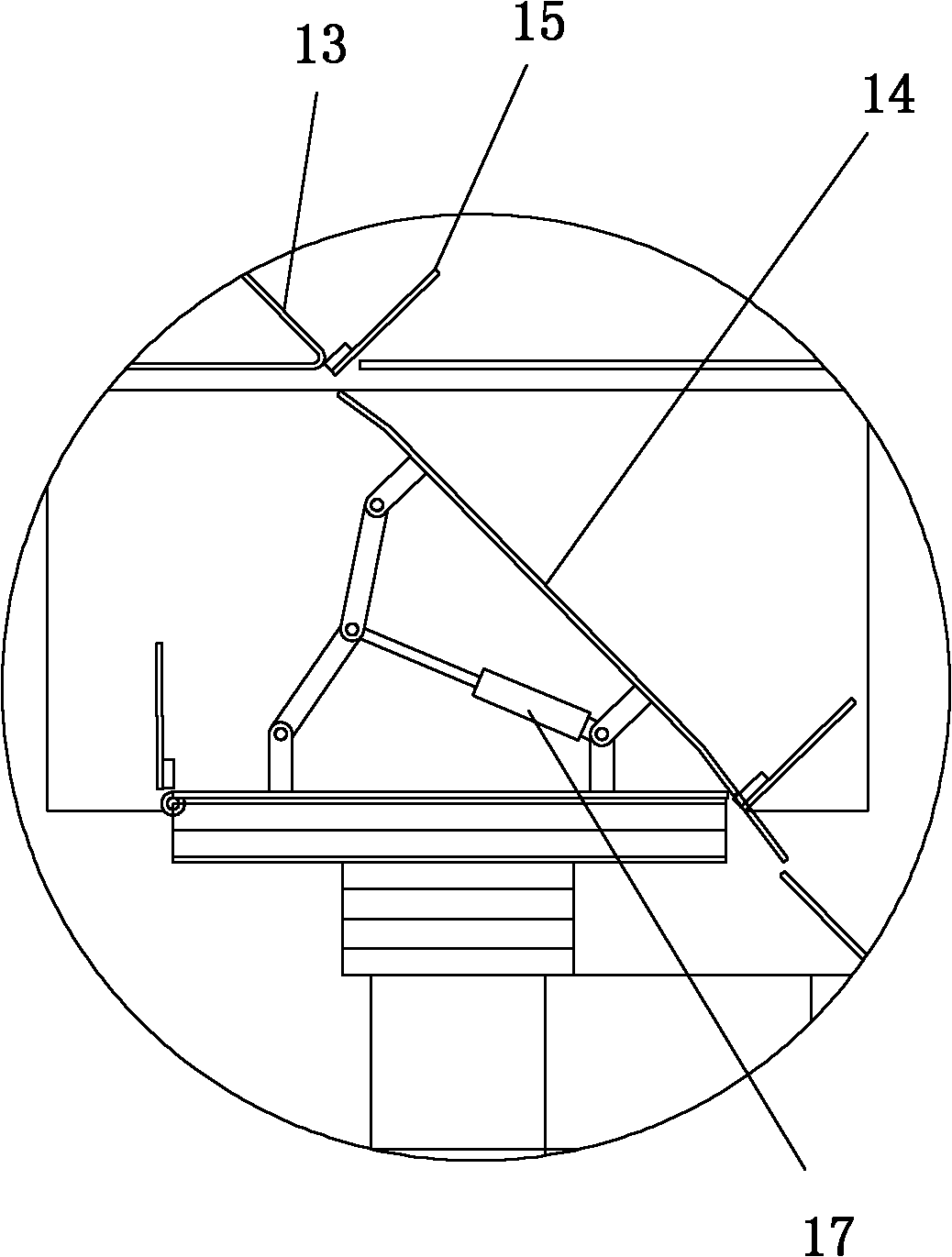 Rotation cage type automatic laying machine of solar cell serial slices