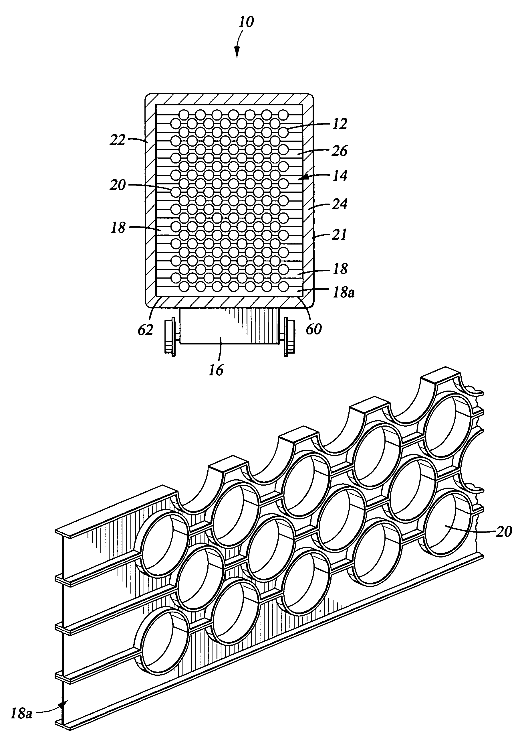 Modular system for storing gas cylinders