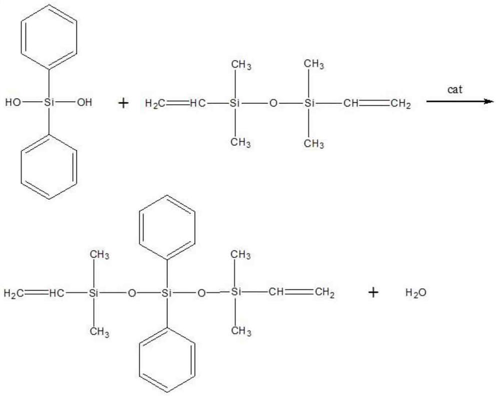 A kind of preparation method of 1,5-divinyl-3,3-diphenyl-1,1,5,5-tetramethyltrisiloxane