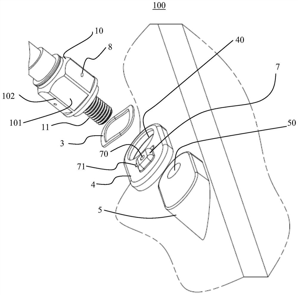 Acceleration sensor assembly and acceleration sensor mounting method