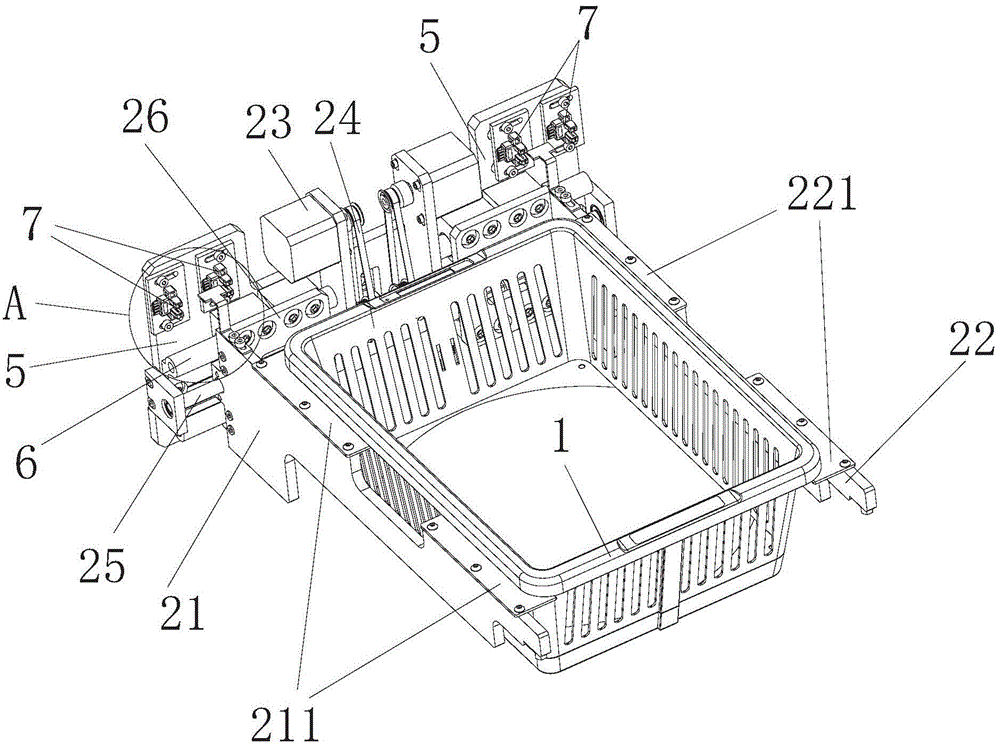 Medicine basket distribution device and basket distribution method thereof