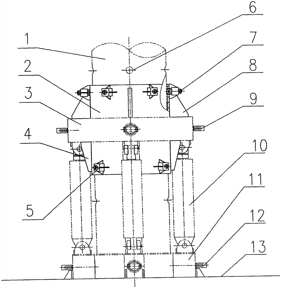 Hydraulic lifting pile righting guide device for offshore jack-up platform