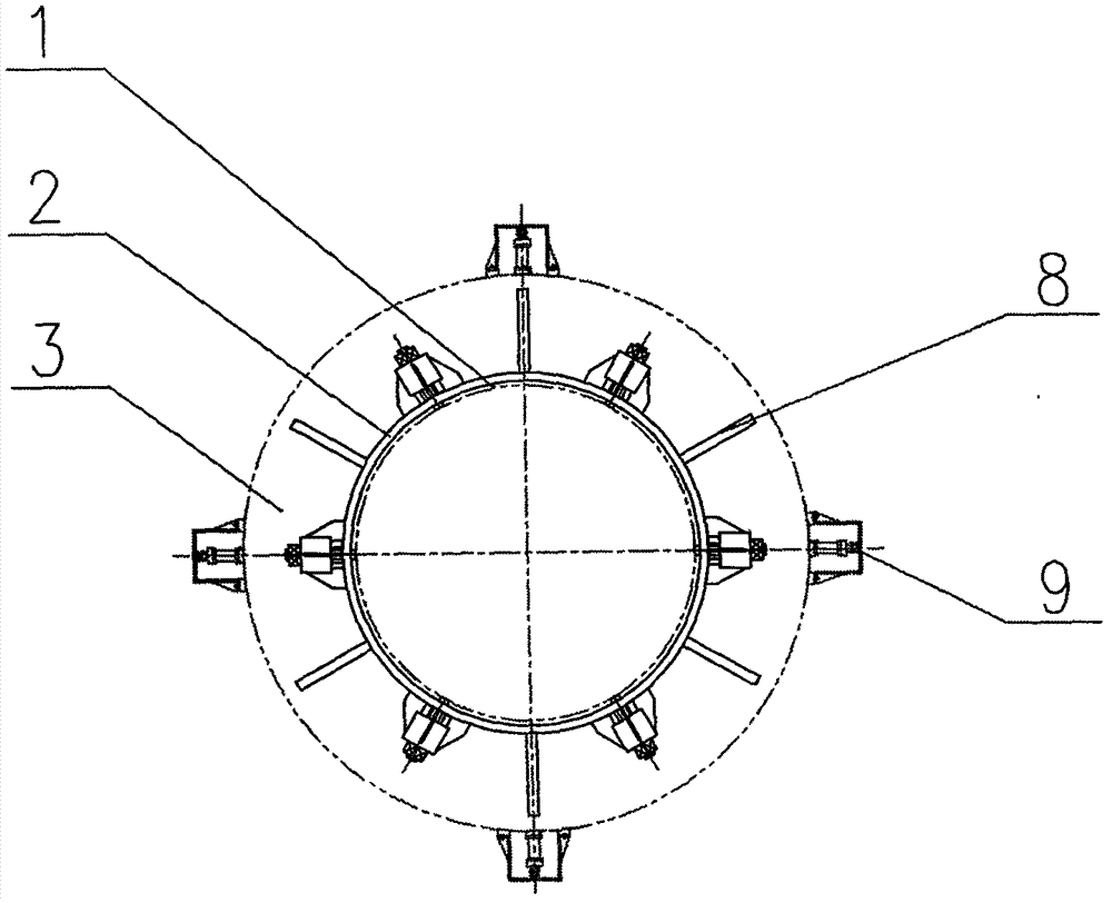 Hydraulic lifting pile righting guide device for offshore jack-up platform