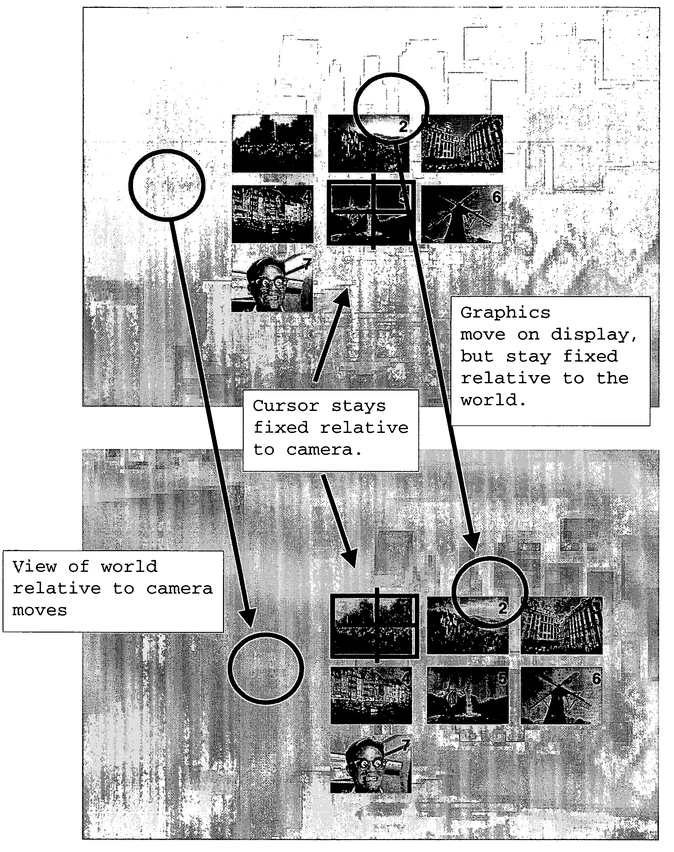 Pointing device for digital camera display