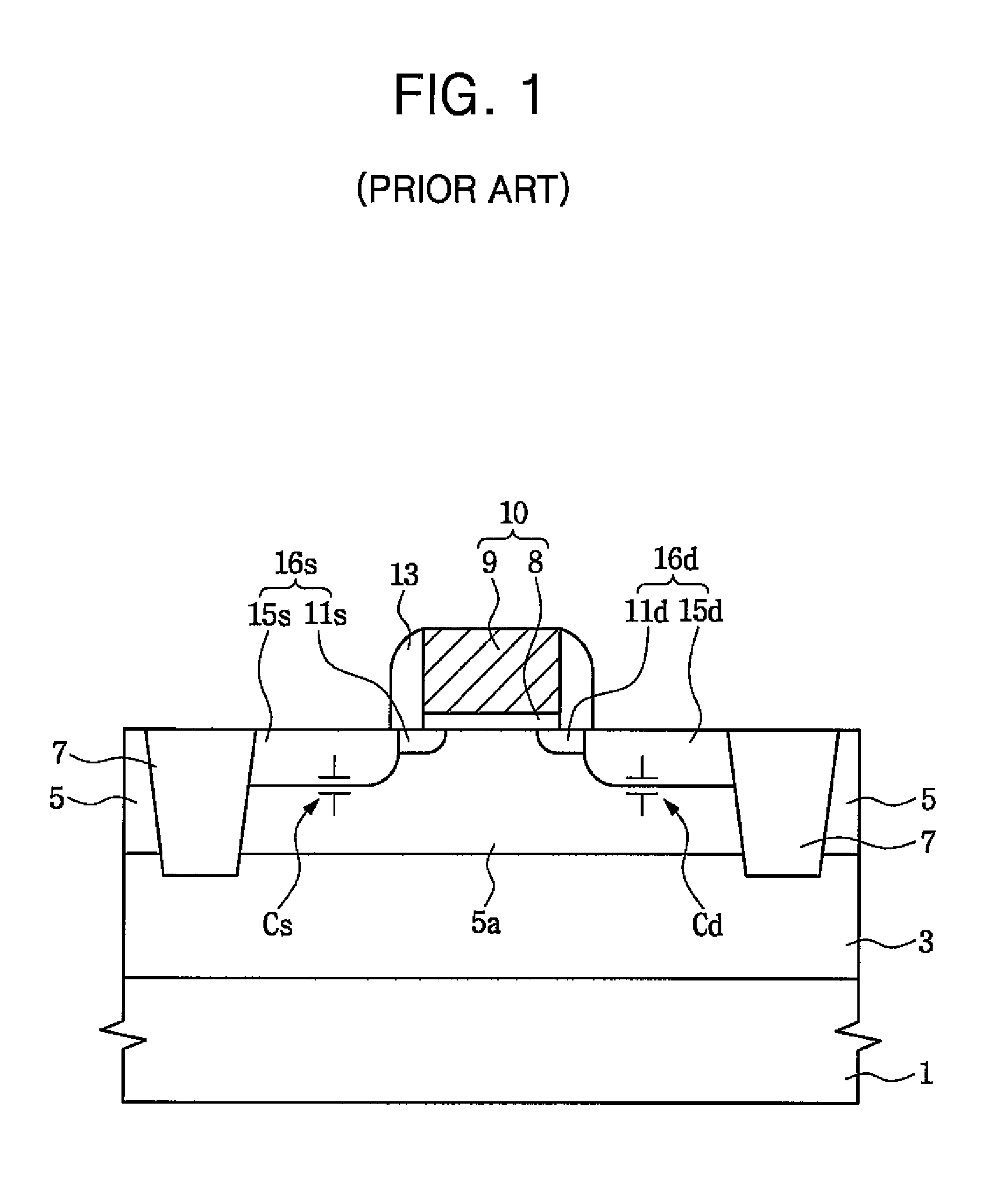 Single transistor memory device having source and drain insulating regions and method of fabricating the same