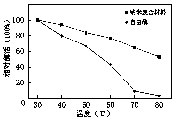 Enzyme/calcium salt/GO (graphene oxide) functional nanocomposite and preparation method thereof