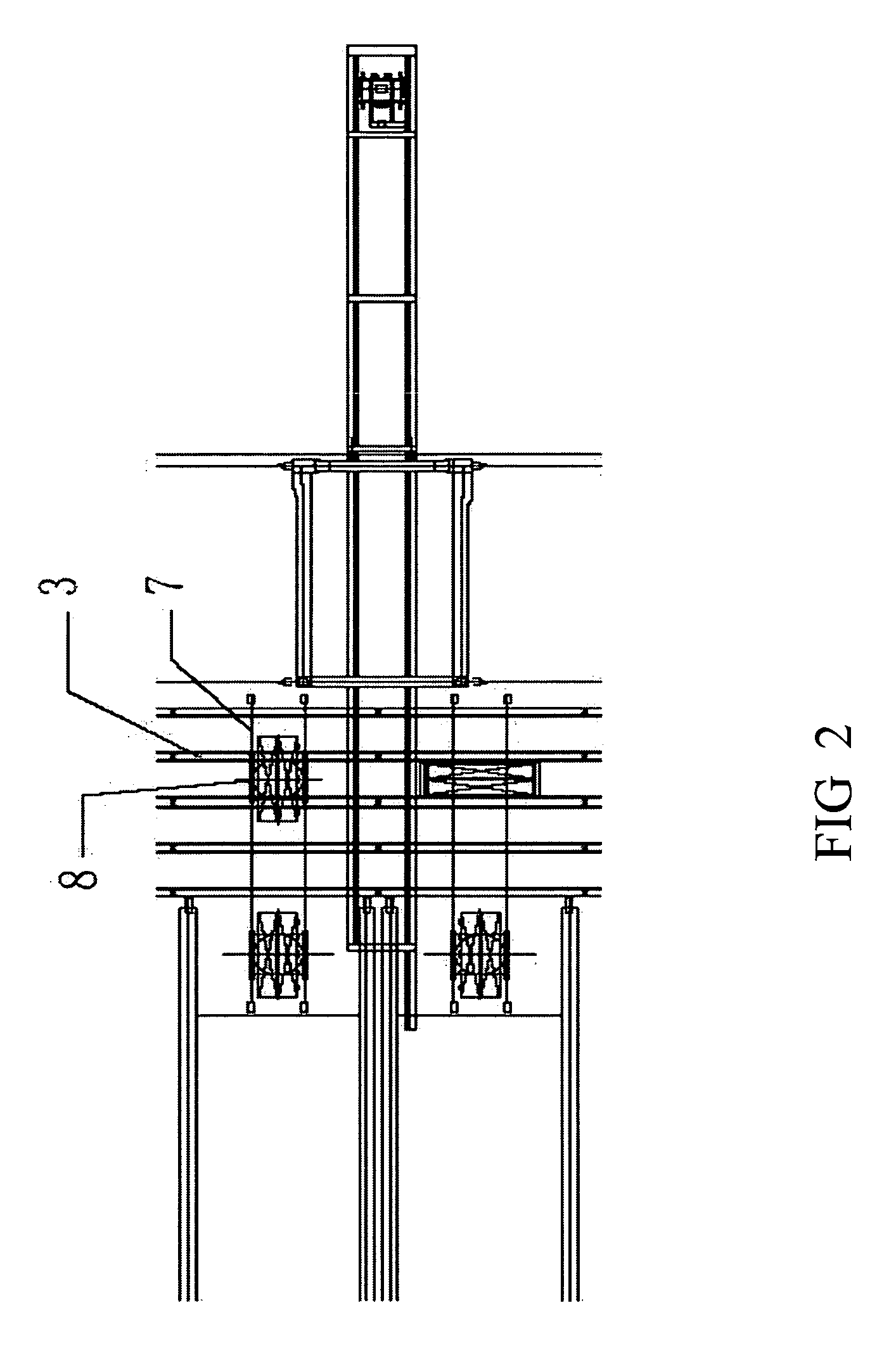 Carrier transferring load and unload system of low frame bridge type between the shore side crane and the stack field crane