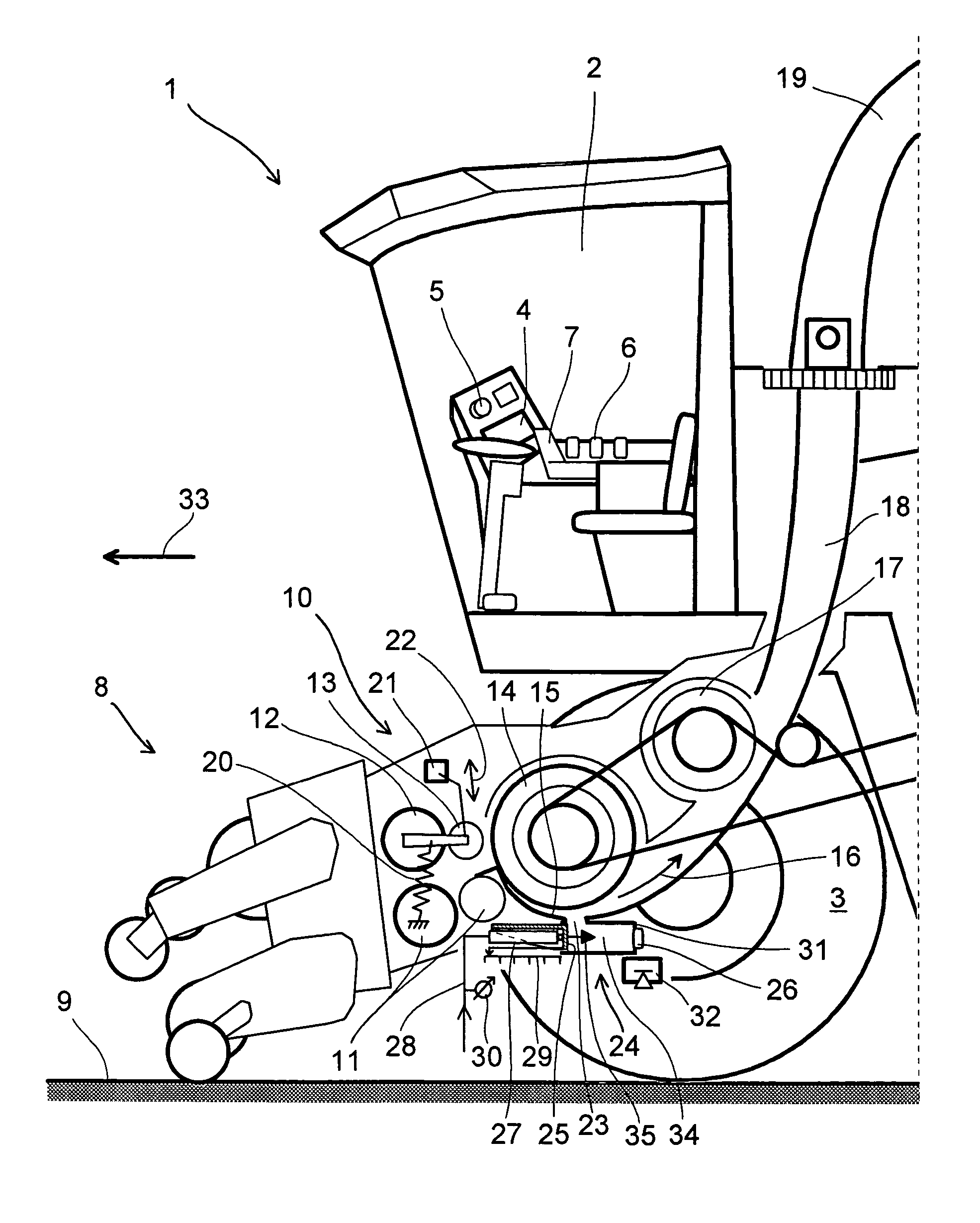 Method of and device for determining crop parameters