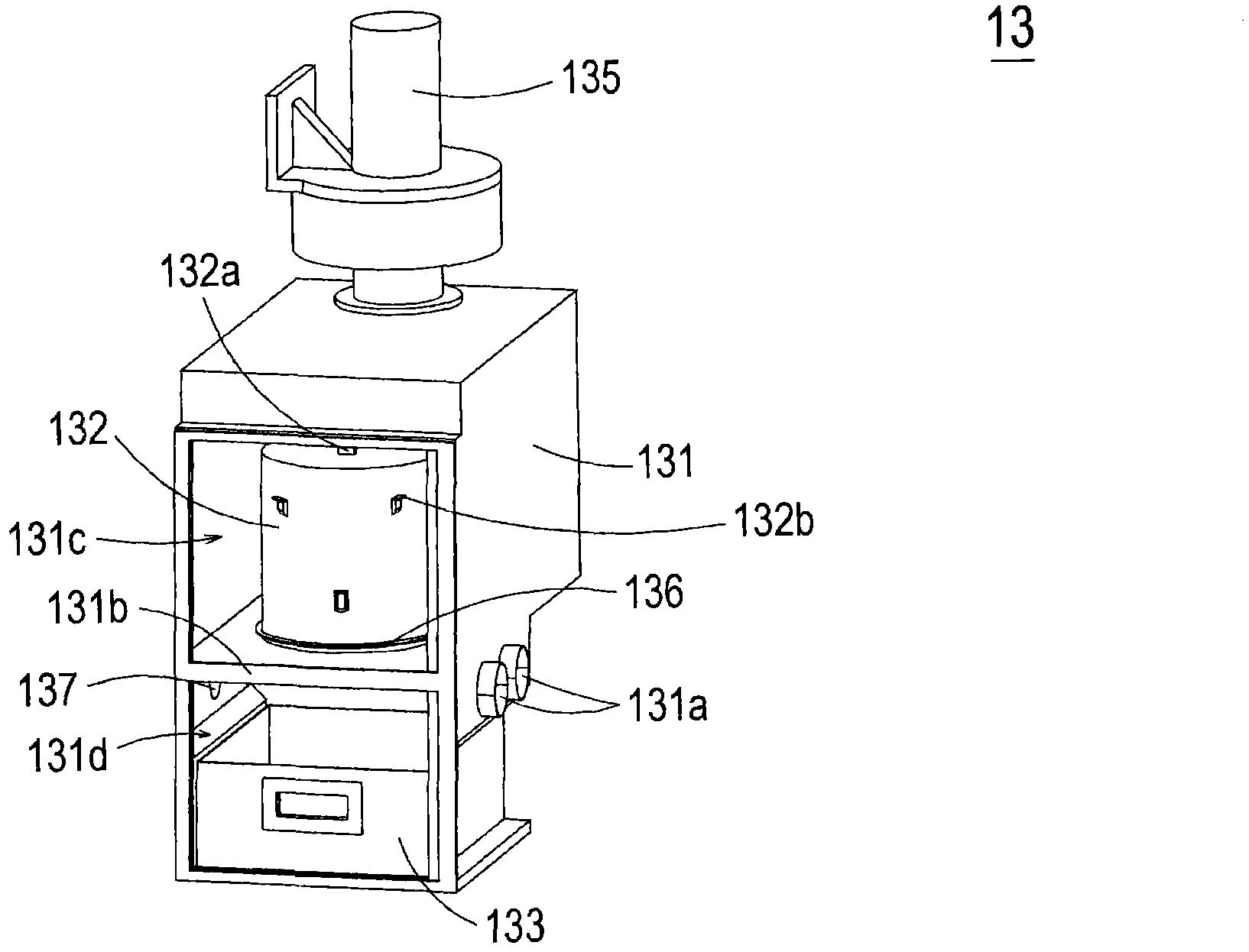 Powder filtering system and self cleaning assembly thereof