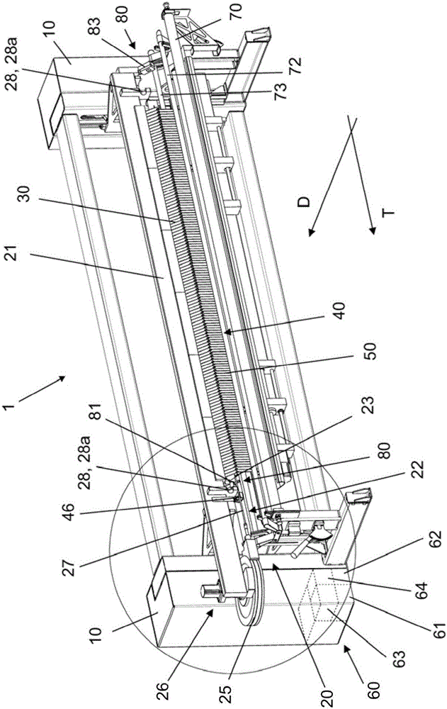 Yarn arranging machine