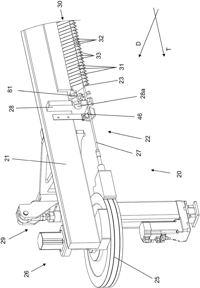 Yarn arranging machine