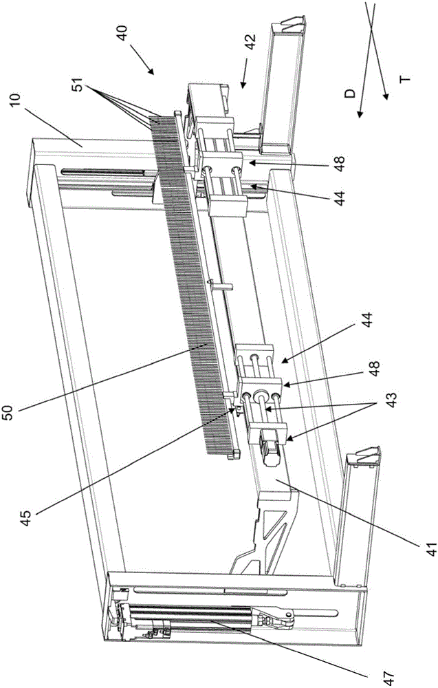 Yarn arranging machine