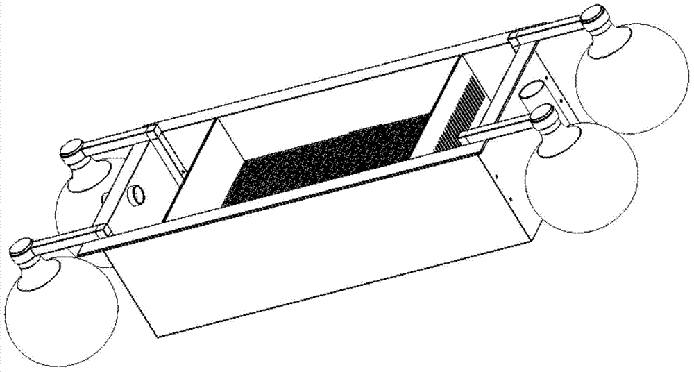 Amphibious purification device for aquaculture, and working method thereof