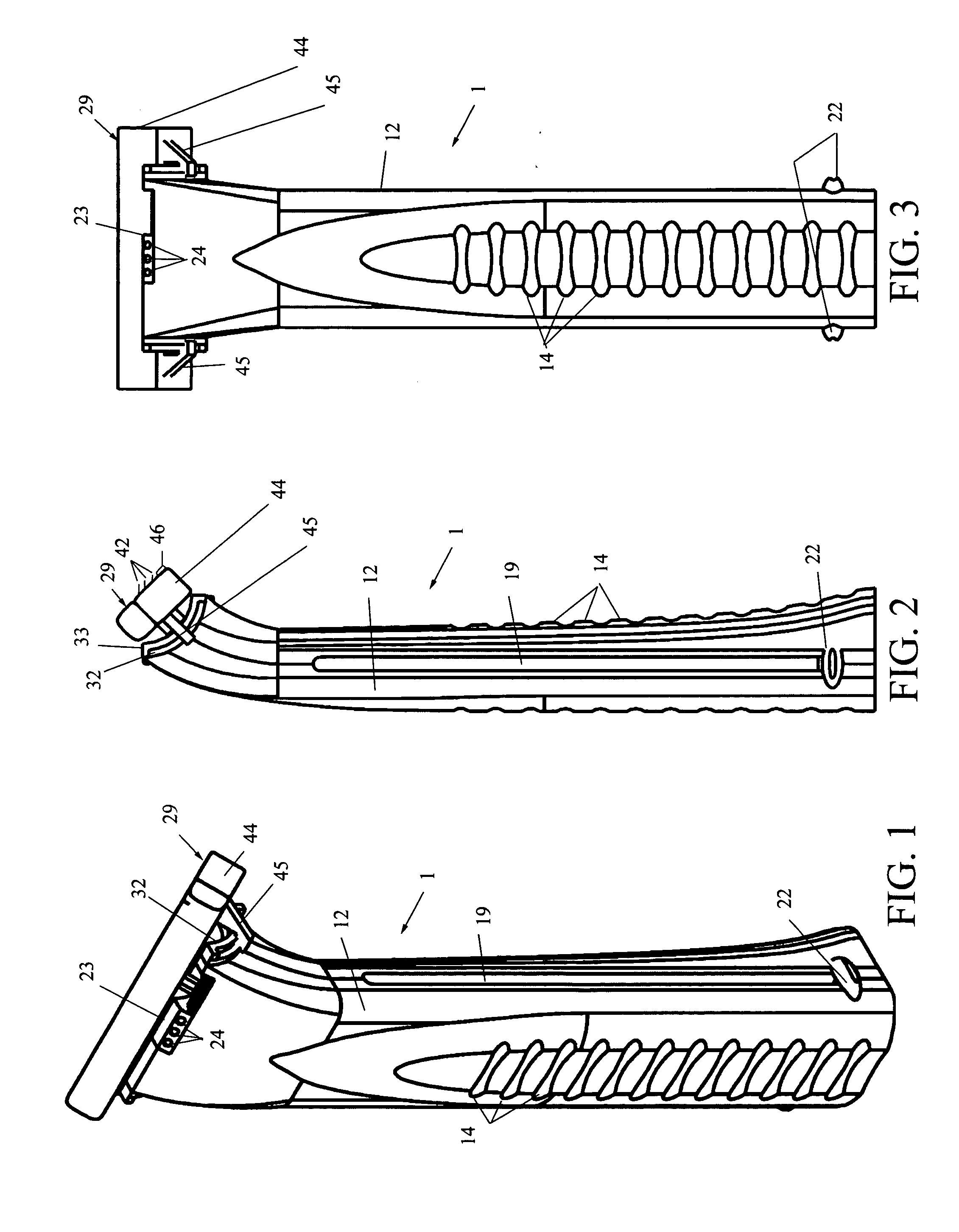 Disposable gel-dispensing razor