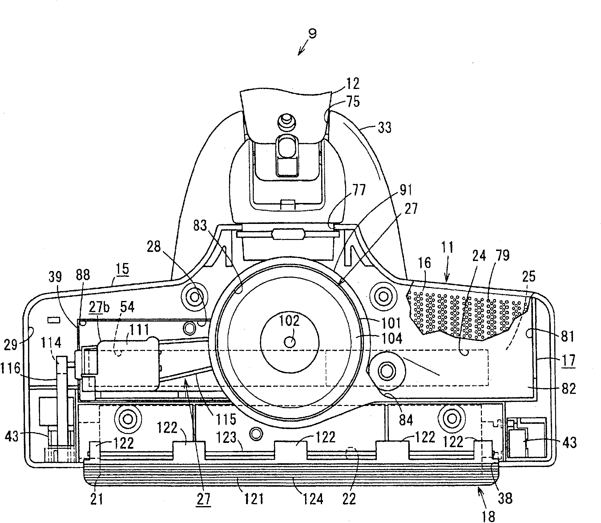 Electric cleaner and suction mouth body