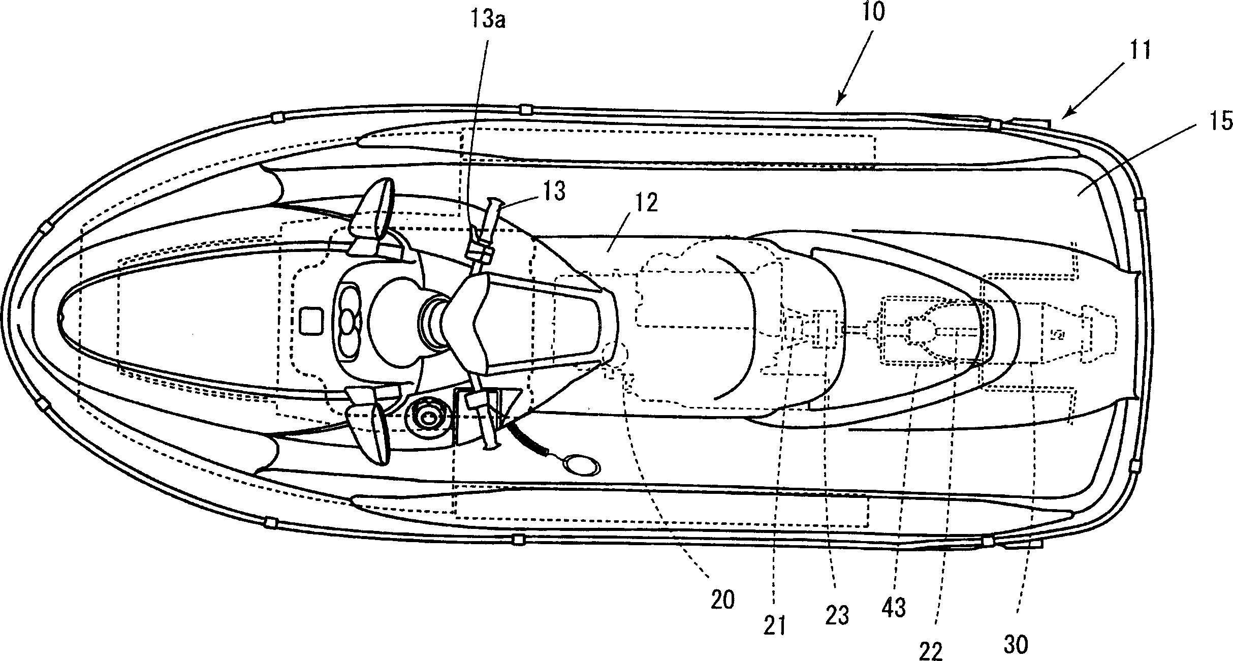 Bearing structure of drive shaft for ship