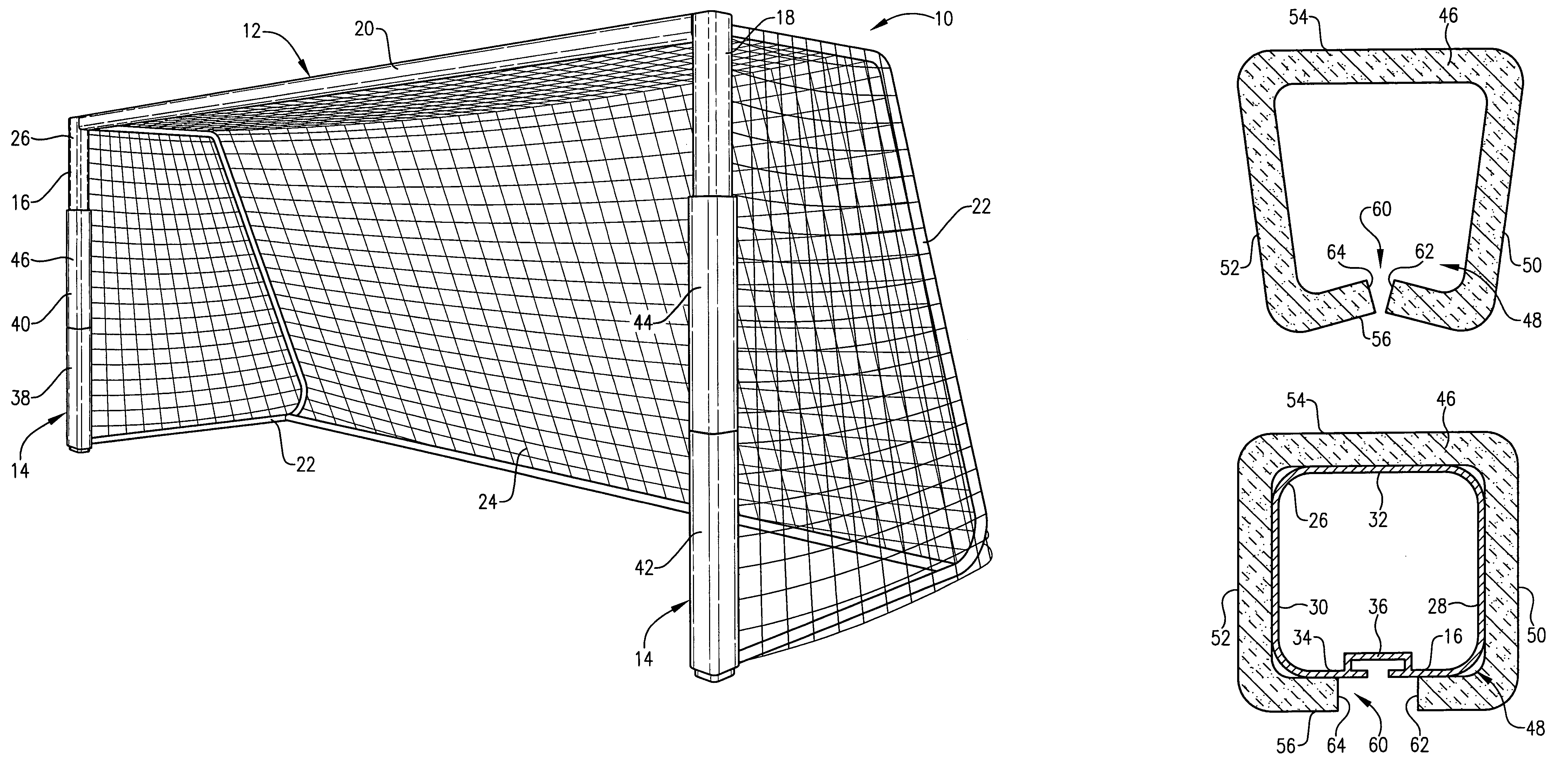 Soccer goal padding