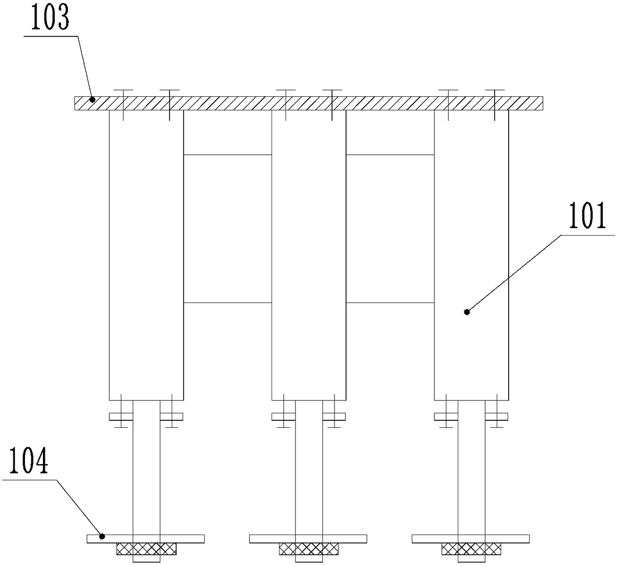 A brick clamping and stacking device