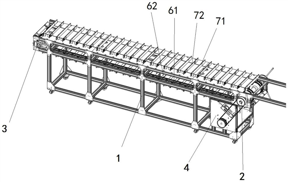 Adjustable packaging box assembly line device