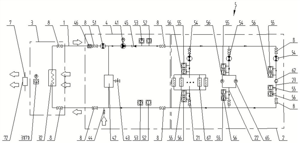 Heat dissipation system for mine car