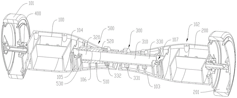 Segway adopting transverse foot-control steering